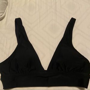 Aerie black v neck bikini top